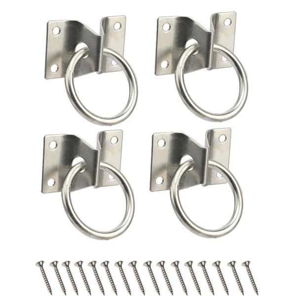 HDYEGY 4PCS Cross Tie Ring for Horse,Block Tie Ring Hitching