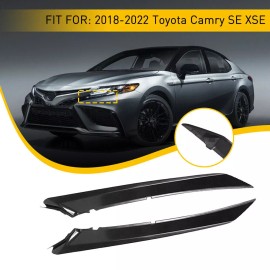 Unbranded Fits 2018-2022 Toyota Camry Right Front Headlight Lamp Trim Molding Gloss Black