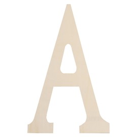 BAOOOFUL 17 Inch DIY Large Wooden Alphabet Letter,Unfinished Wooden Letters for Home Wall Decor,Blank Wood Letters Sign,Large Paintable Wood Letter for Crafts,Birthday,Wedding or Party Decoration（A）