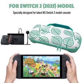BlueMW Tasche Kompatibel mit NS Switch 2, Harte Schutzhülle Carry Case für Switch 2 Konsole, 12 Spiele und Stauraum für Zubehör