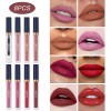 Qibest 8 Labiales Liquidos Mate Maquillaje Larga Duración Qibest