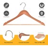 Quality Wooden Hangers - Slightly Curved Hanger Set - Solid