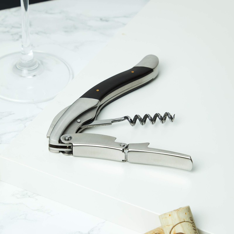 Viski Admiral Oversized Double Hinged Waiters Corkscrew Wine Opener with