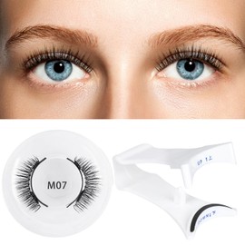 1 Pair Magnetic Eyelashes with Applicator Natural Look Magnetic False Magnetic Lashes Eyelashes No Glue Needed False Eyelashes Magnetic Lashes with Clamp