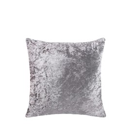 RKAAS HOME Super Soft Decorative Luxurious Crushed Ice Velvet Square Cushion Cover for Living Room Sofa Couch Bed 45cm x 45cm 18x18 Inches (Pack of 4 - Silver Grey)