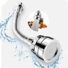 Wodgreat Kitchen Faucet Sprayer Attachment, Movable Faucet Extender with 4 Spray Modes, 360° Rotatable Sink Faucet Head, Anti-Splash Tap Booster Shower and Water Saving Faucet for Kitchen-Long