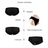 Silicone Elastic Female Swimming Trunks Waterproof Antibacterial Swimming TrunksBlack