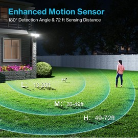 Olafus 100W LED Security Light Motion Sensor Outdoor Light, Motion Flood Light Dusk to Dawn, 10000LM Super Bright 6500K LED Safety Lamps with Motion Detector for Garage Yard Porch IP65, Black