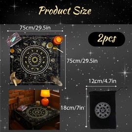 Altar Accessories - Tarot Cloth - Altar Cloth for Rituals, Esoteric Accessories, Tarot Cloth for Tarot Cards & Pendulums