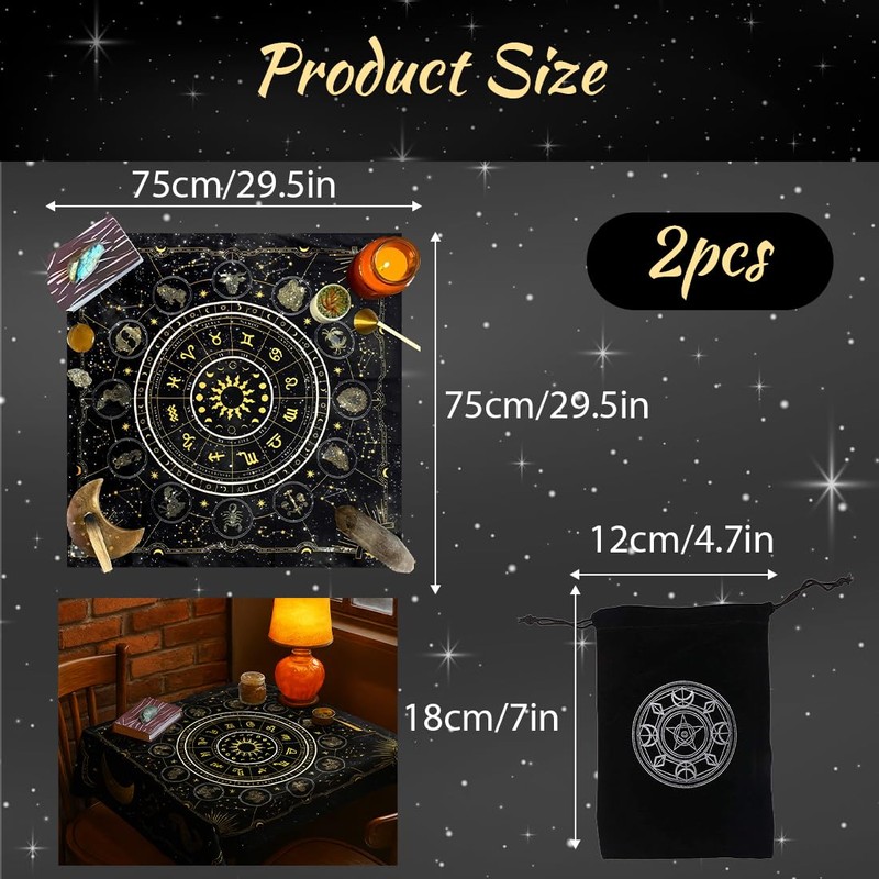Altar Accessories - Tarot Cloth - Altar Cloth for Rituals,
