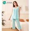 NACHILA Pajamas for Women-Viscose Made from Bamboo, Sleeveless Pjs Top