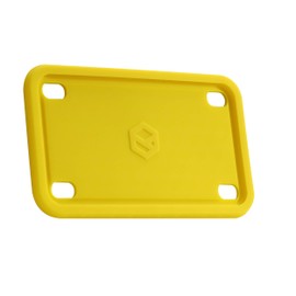 Rightcar Solutions Motorcycle License Plate Frame Premium Silicone, Rust-Proof, Rattle-Proof, Weather-Proof Plate Holder, Street Legal, Custom Bike Tag Frame - Yellow