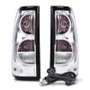 GRAND ORANGE White Clear Tail Lights Assembly Rear Lights w/Wiring