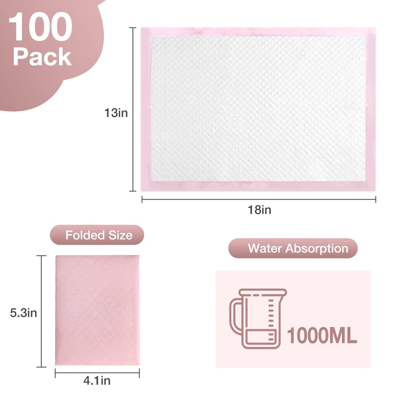 Disposable Changing Pad Liners Pack of 100 Baby Incontinence Changing