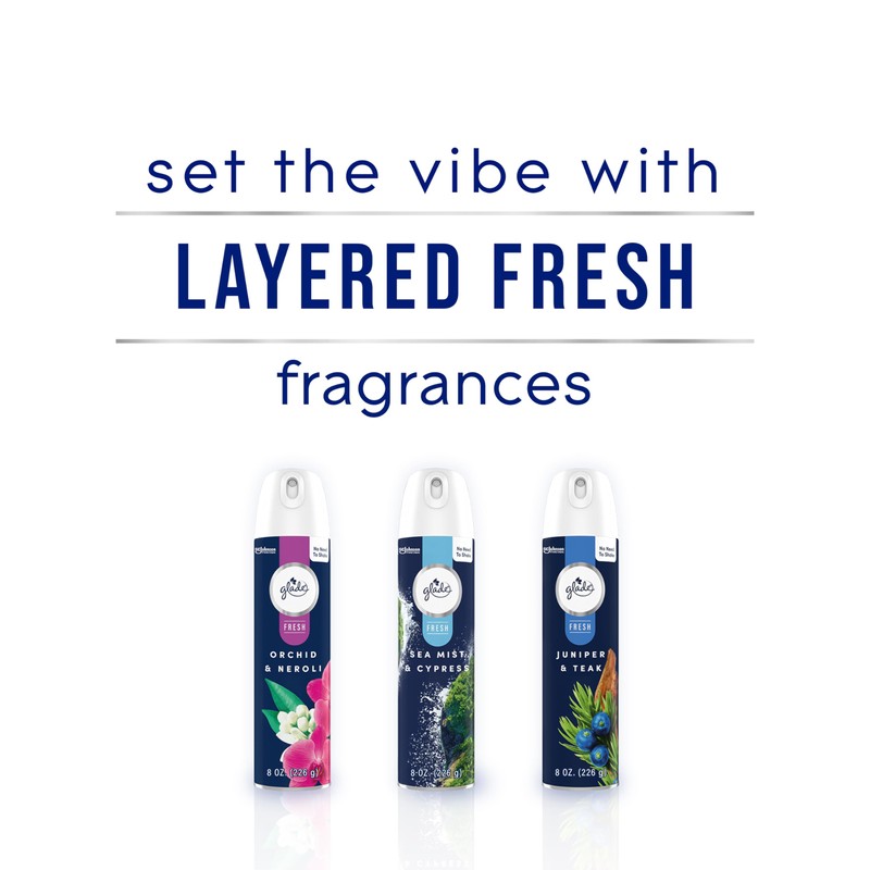 Glade Air Freshener Room Spray, Sea Mist & Cypress, Odor