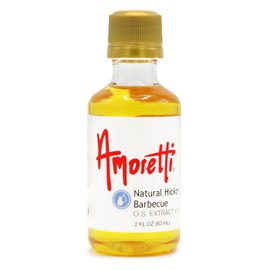 Amoretti - Natural Hickory Barbecue Extract Oil Soluble 2 oz - Highly Concentrated & Perfect For Pastry or Savory applications, Preservative Free, Vegan, Kosher Pareve, TTB Approved, Non-GMO