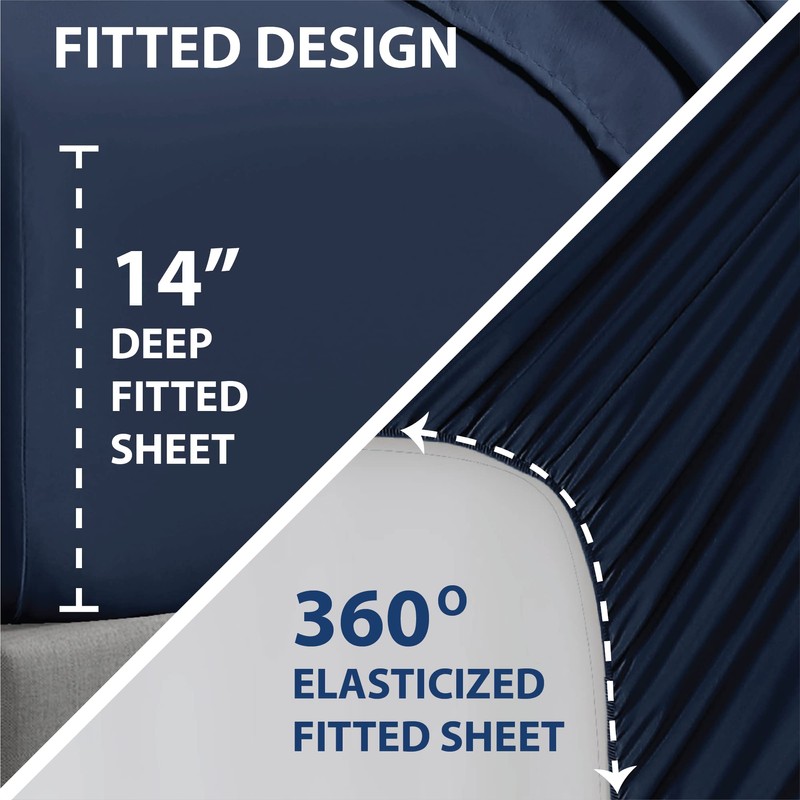 Swift Home Smart Sheets, Ultra Soft Brushed Microfiber 3-Piece Sheet