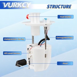 Vurkcy Electric Fuel Pump Module Assembly Compatible with 2009-2018 Toyota Corolla, 2009-2013 Toyota Matrix, 2009-2010 Pontiac Vibe, L4 1.8L/ 2.4L, Replacement OEM E8874M E3781M