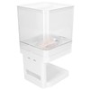 Cereal Dispenser 17.5oz Capacity Single Grid Grain Dispenser Transparent Plastic