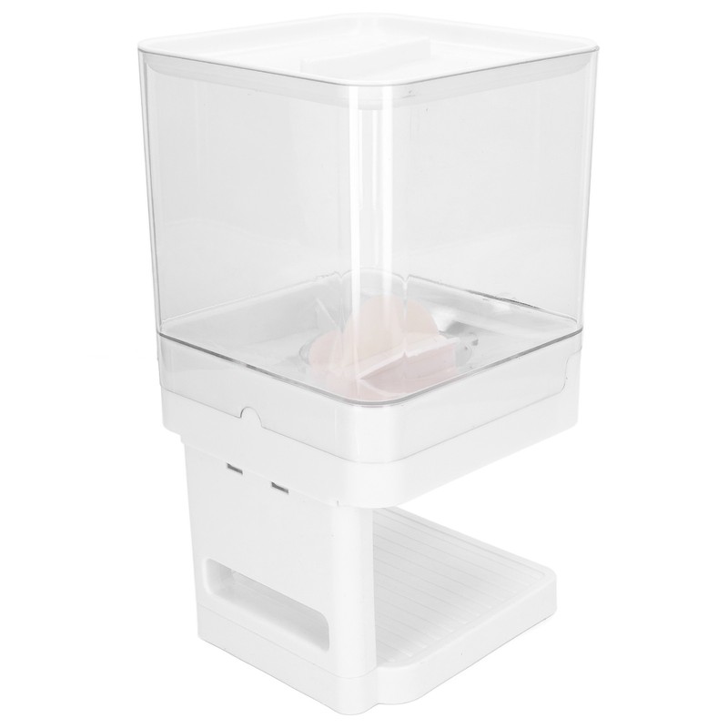 Cereal Dispenser 17.5oz Capacity Single Grid Grain Dispenser Transparent Plastic