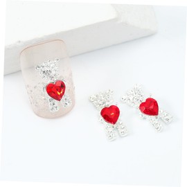 Mikinona Fashionable Nail Charms Bear Rhinestones DIY Manicure Supplies Unique Design