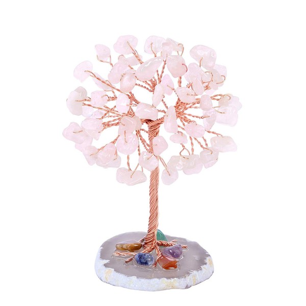 JSDDE Mini Crystal Tree Healing Crystal Tumble Stone Life Tree