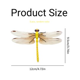 5Pcs Dragonfly Hat Clip for Bugs,Fake Dragon Clips for Hats Clothing, Natural Fly Decor,5 Colors Dragonflies Hat Clips for Camping Indoor Outdoor