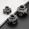1/2" Pipe Fittings 4-Way Side Outlet Tee - Home Expert