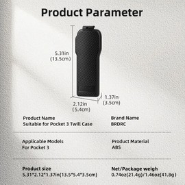 Protective Case for DJI Pocket 3: Anti-Fall Storage Handheld Hard Shell Accessories - Cover for DJI Osmo Pocket 3, Portable Cage Protector Cap Holds 3 Filters, Lens Hood Full Protection, Black