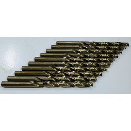ORANGE TORNADO 10 Pack M35 Cobalt 1/4" jobber Twist Drill bits Fully Ground…