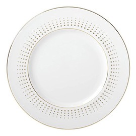Lenox Golden Waterfall Accent Plate, 1.15 LB, White
