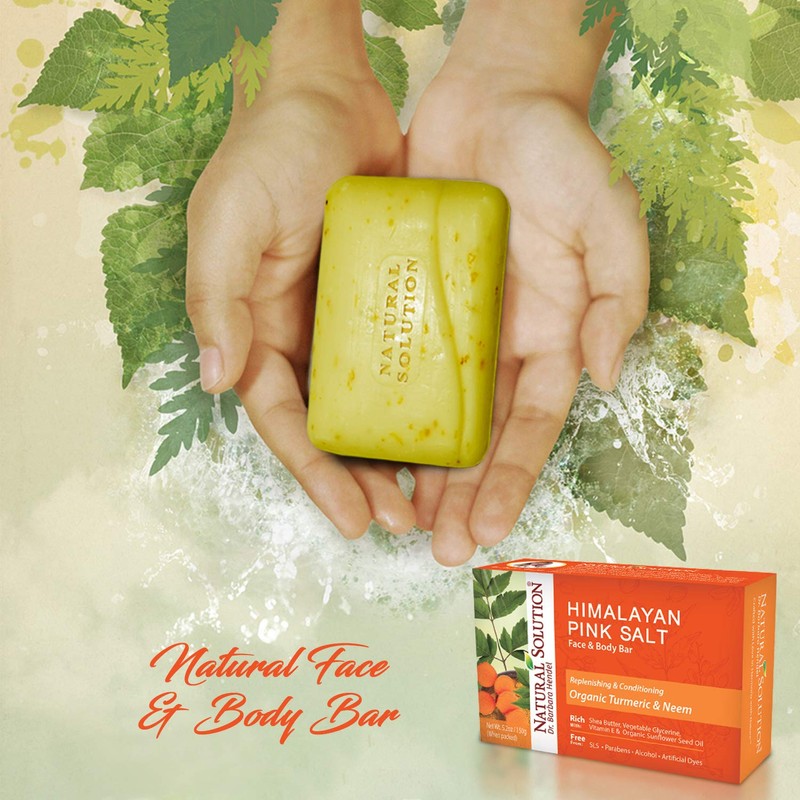 Natural Solution Himalayan Pink Salt, Turmeric and Neem Soap Bar