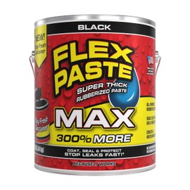 Flex Paste, MAX, Black, Waterproof Paintable Putty, Spackle Sealant, Fill Gaps Cracks Holes - Block Out Water and Air - UV Resistant - Walls, Drywall, EPDM, Concrete, Roof, RV Repairs