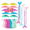 Almohadillas Y Cepillos Lifting Pestaña Permanente Pack 30pz Multicolor Espesor