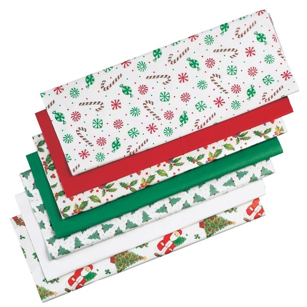 Fox Valley Traders Christmas Wrap Holiday Tissue Paper, One Size Fits All, Multicolor, 44 Count