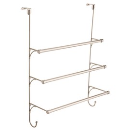 Franklin Brass 193153-FN Over-the-Door 3-Bar Towel Rack Flat Nickel Finish