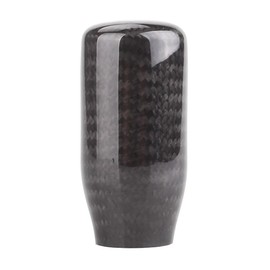 muge racing Carbon Fiber Gear Shift Knob 5 Speed Shifter Knob Universal for Most Cars with 3 Adapters(8mm/10mm/12mm)