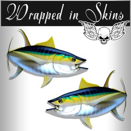 Unbranded Yellowfin Tuna Decals Fish Stickers Tackle Box RV Truck Trailer AFP-0115 - 3" Long
