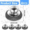 Zalizr 4 Pcs Stainless Steel Scrubber with Handle, Non-Scratch Round