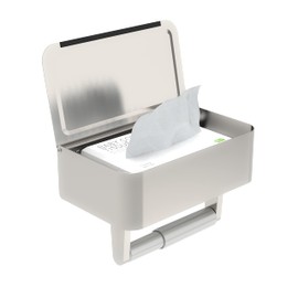 WZKALY Toilet Paper Holder, Stainless Steel Wall Mount Bathroom Organizer with Shelf, Flushable Wipes Dispenser Storage Fits Any Bathroom and Hide Your Wet Wipes, Regular Roll (Brushed Grey)