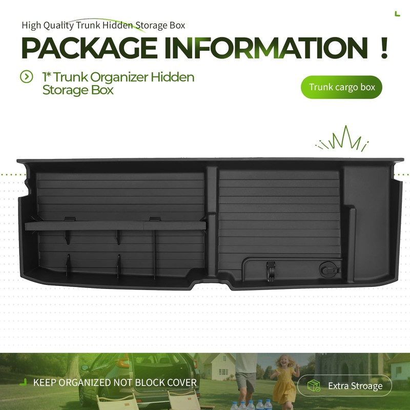 Gelacie Rear Hatch Trunk Hidden Storage Box Compatible with 2020-2024