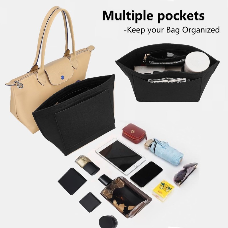 Handbag Organiser, Wallet Organiser for Longchamp, Felt Bag Organiser with