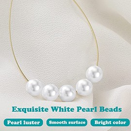Abalorio de perlas blancas de 8 mm, 1000 piezas, redondas, para manualidades y joyería
