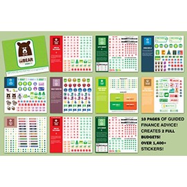 Budget Bear Personal Finance Stickers - Budget Planner Stickers - Simple and Step by Step Budgeting System Using Stickers 1400+ Personal Finance & Cash Budget System