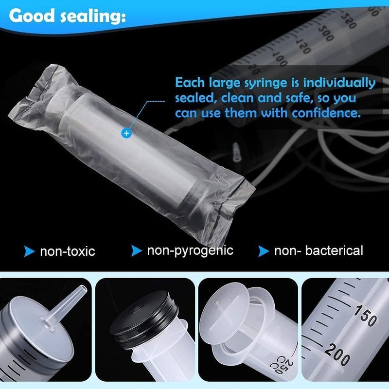 300ml Large Syringe with 100cm Tube for Oil Fluid Suction,