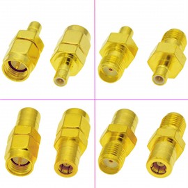 Greluma SMA to SMB Kit (4 PCS) RF Adapter Plug SMA Male/Female to SMB Male/Female for DAB Digital Radio