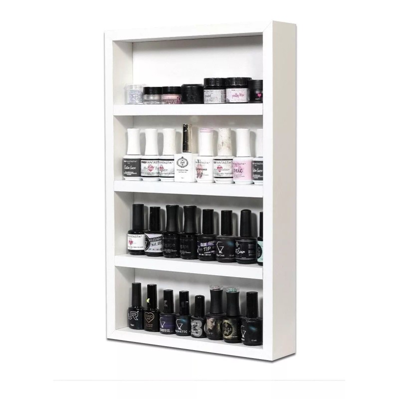 Harta Madera 1 Esmaltero + 3 Repisas Flotantes Nails Combo