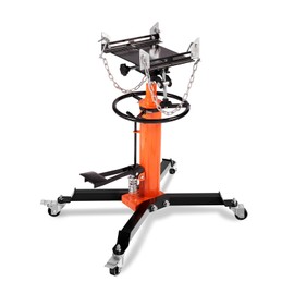 VEVOR Transmission Jack, 1322 LBS Hydraulic Telescoping Transmission Jack, 32"-67" High Lift Transmission Jack Stand with Foot Pedal, 360° Swivel Wheel, Hydraulic Transmission Jack