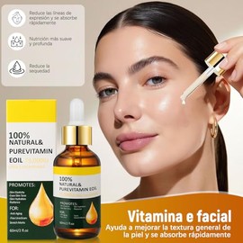 LUSCOR 2pcs Aceite De Vitamina E Para La Cara，Aceite Acondicionador Multifuncional Con Vitamina E, Hidrata La Piel,Se Absorbe Rápidamente, No Es Graso, Apto Para El Cuidado De La Piel Y El Cabello