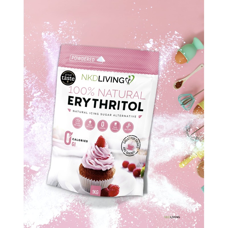 NKD Living Natural Powdered Erythritol 1Kg